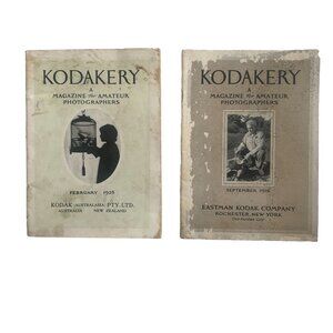 Kodakery A Magazine for Amateur Photgraphers Sept 1916 & Feb 1928